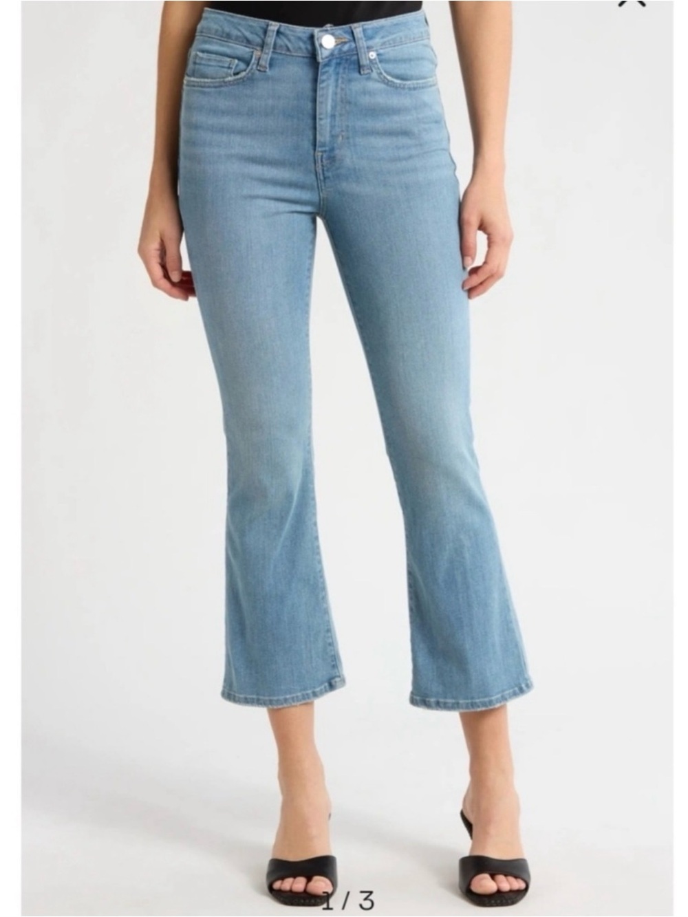 FRAME • Le Crop mini boot jeans in Integrity wash size 32 stretch high rise